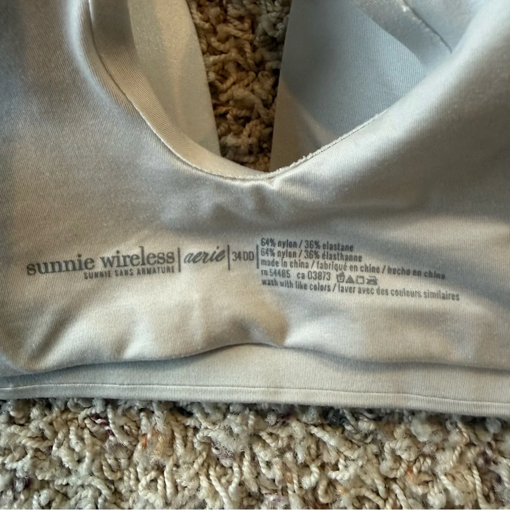 Aerie Sunnie Wireless Comfort Bra Size 34DD Platinum Silver - Picture 7 of 7